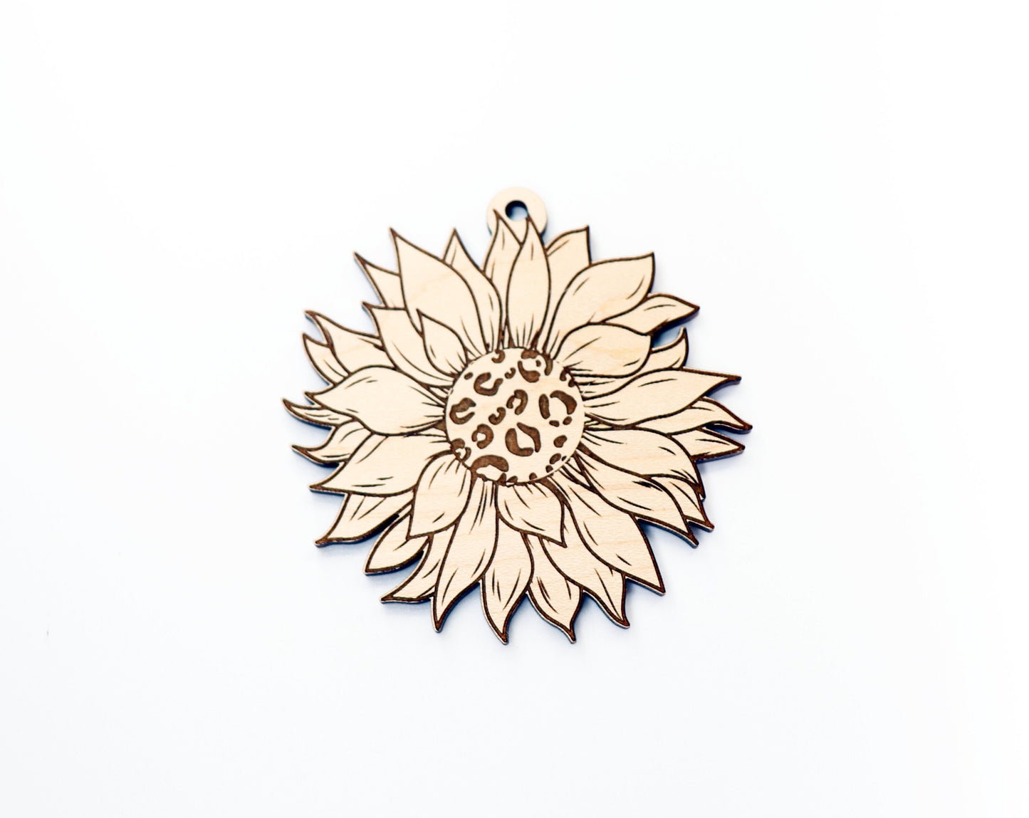 Sunflower car charm,  wood blanks, wood cutouts, flower blanks