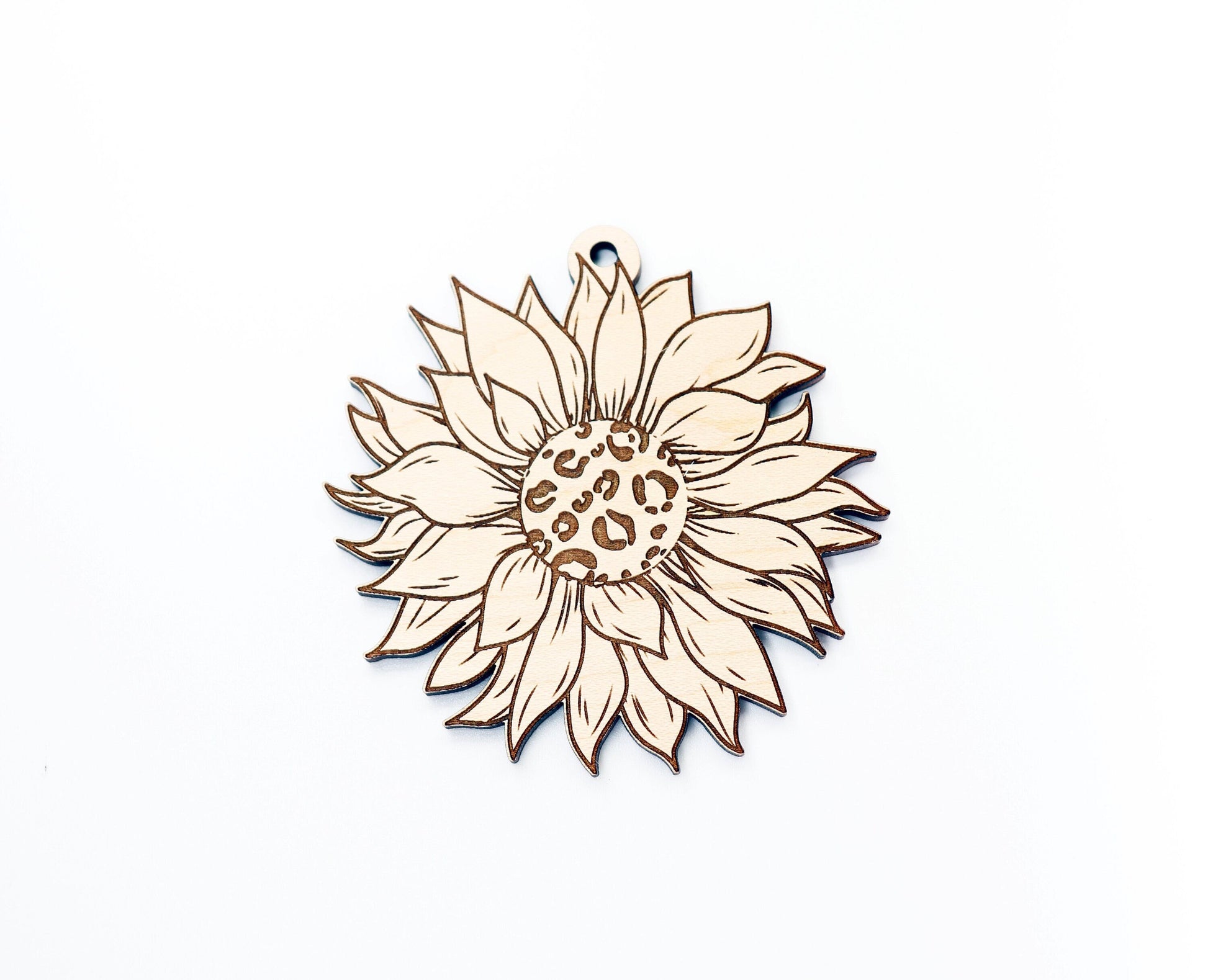 Sunflower car charm,  wood blanks, wood cutouts, flower blanks