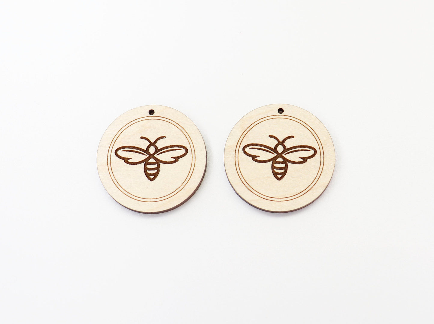 Bee earring blanks, wood cutouts, DIY earrings