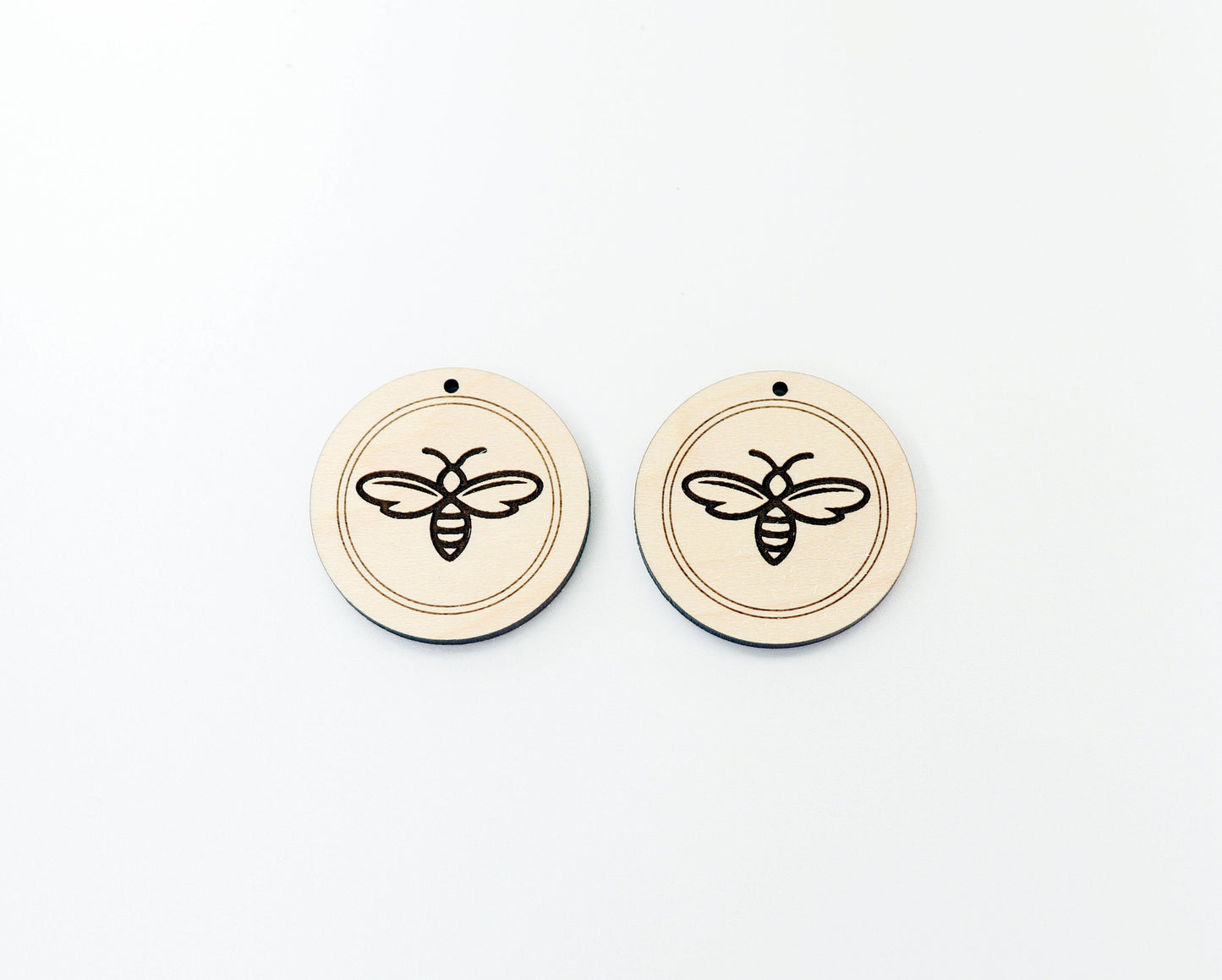 Bee earring blanks, wood cutouts, DIY earrings