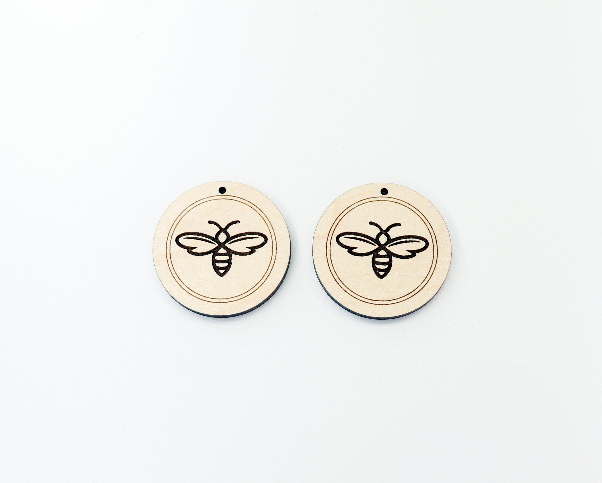 Bee earring blanks, wood cutouts, DIY earrings