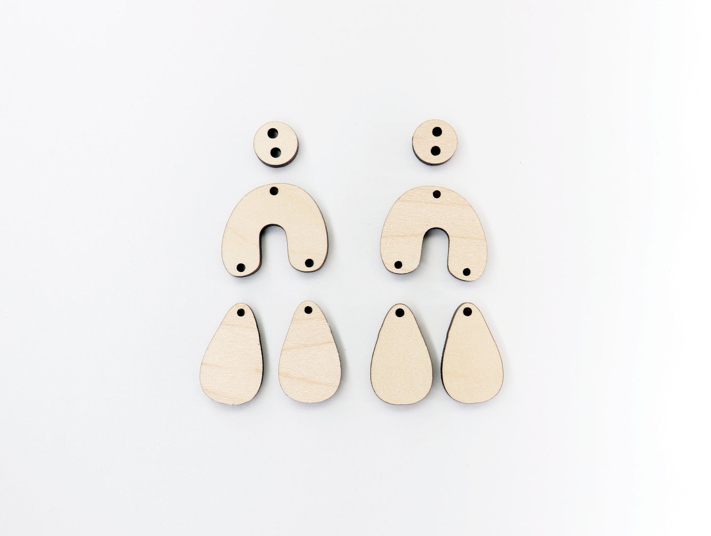 Plain earring blanks, wood earrings, earring blanks