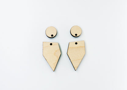 Wood Earring blanks, wood blanks, sold per pair