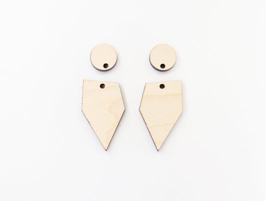 Wood Earring blanks, wood blanks, sold per pair