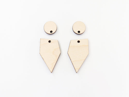 Plain earring blanks, wood earrings, earring blanks