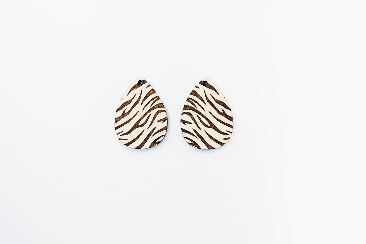 Tiger stripe teardrop wood earring blanks, earring making, wood blanks