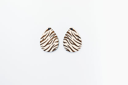 Tiger stripe teardrop wood earring blanks, earring making, wood blanks