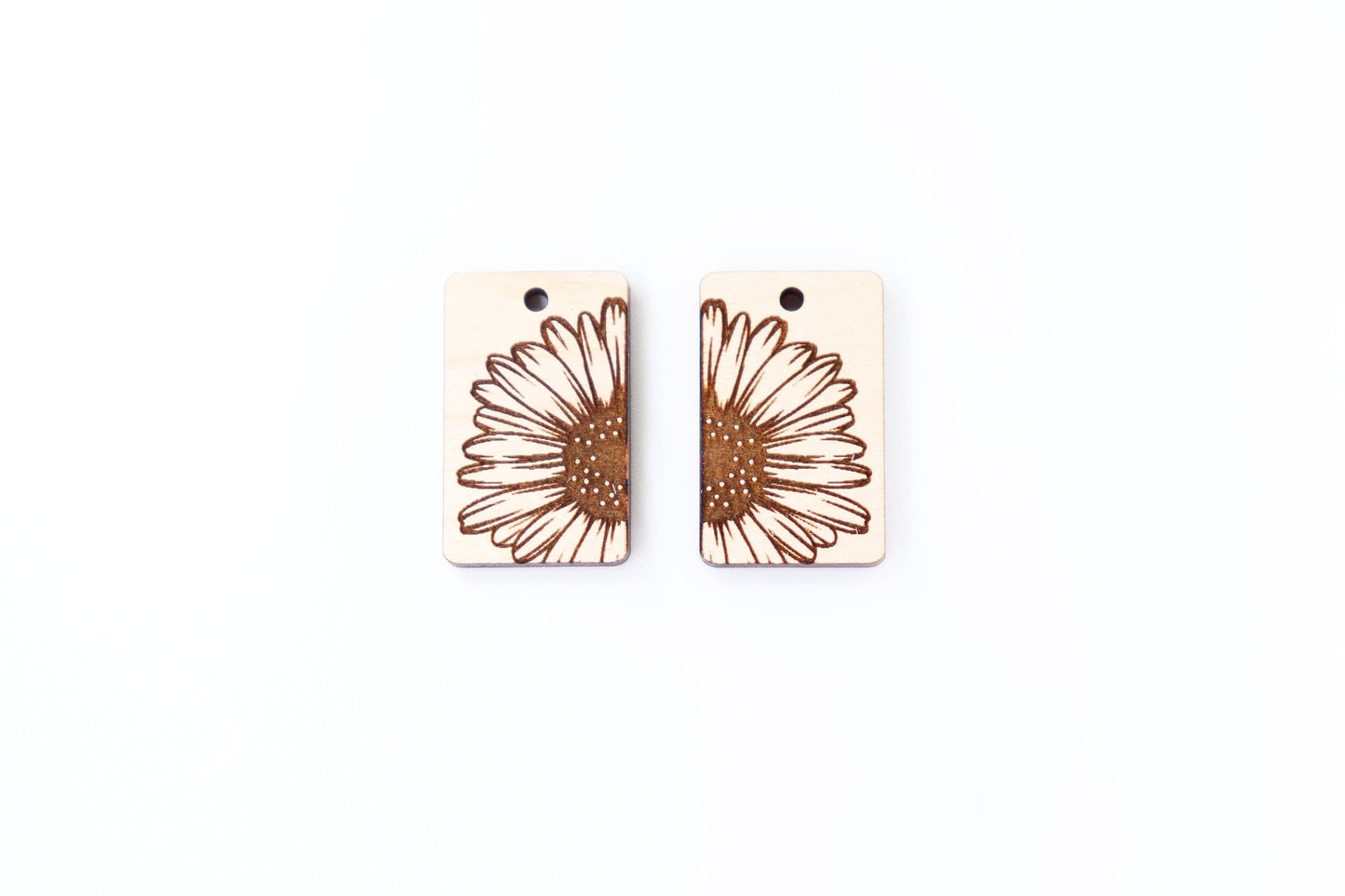 Floral Wood earring blanks, DIY earrings, earring blanks, sold per set