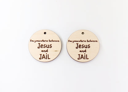 Jesus and jail earring blanks, DIY earrings, earring blanks, sold per set