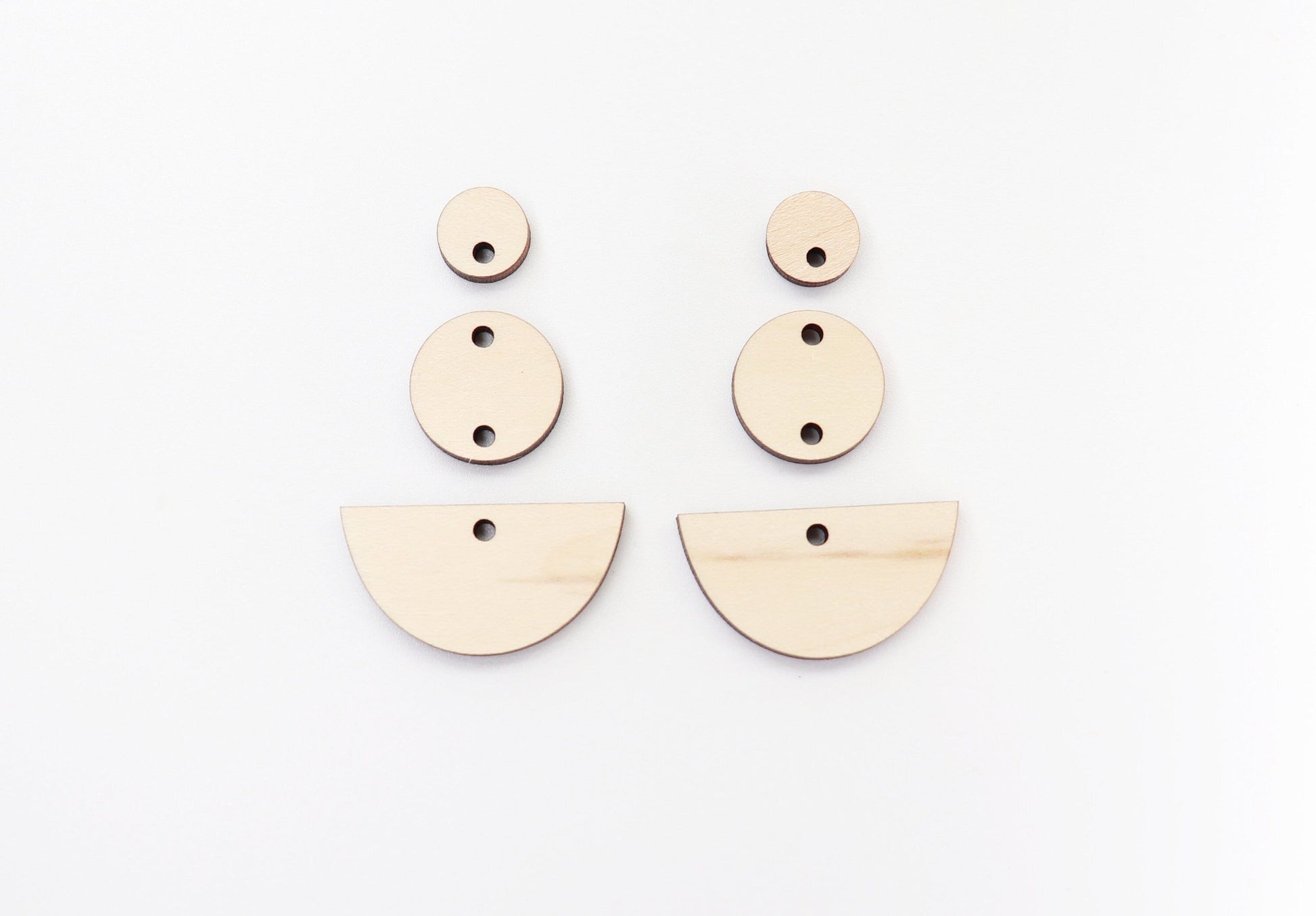 3 Piece Plain earring blanks, wood earrings, earring blanks