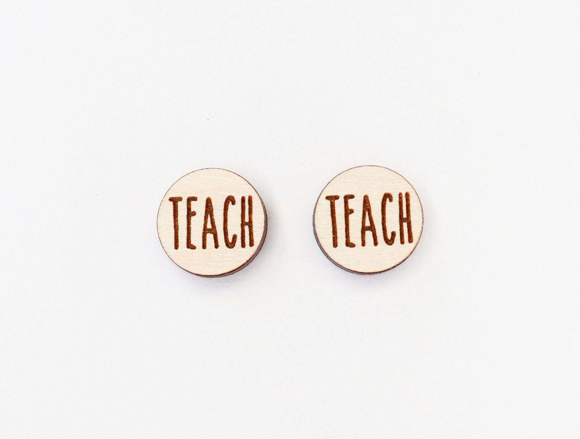 Teach stud blanks, wood earring blanks