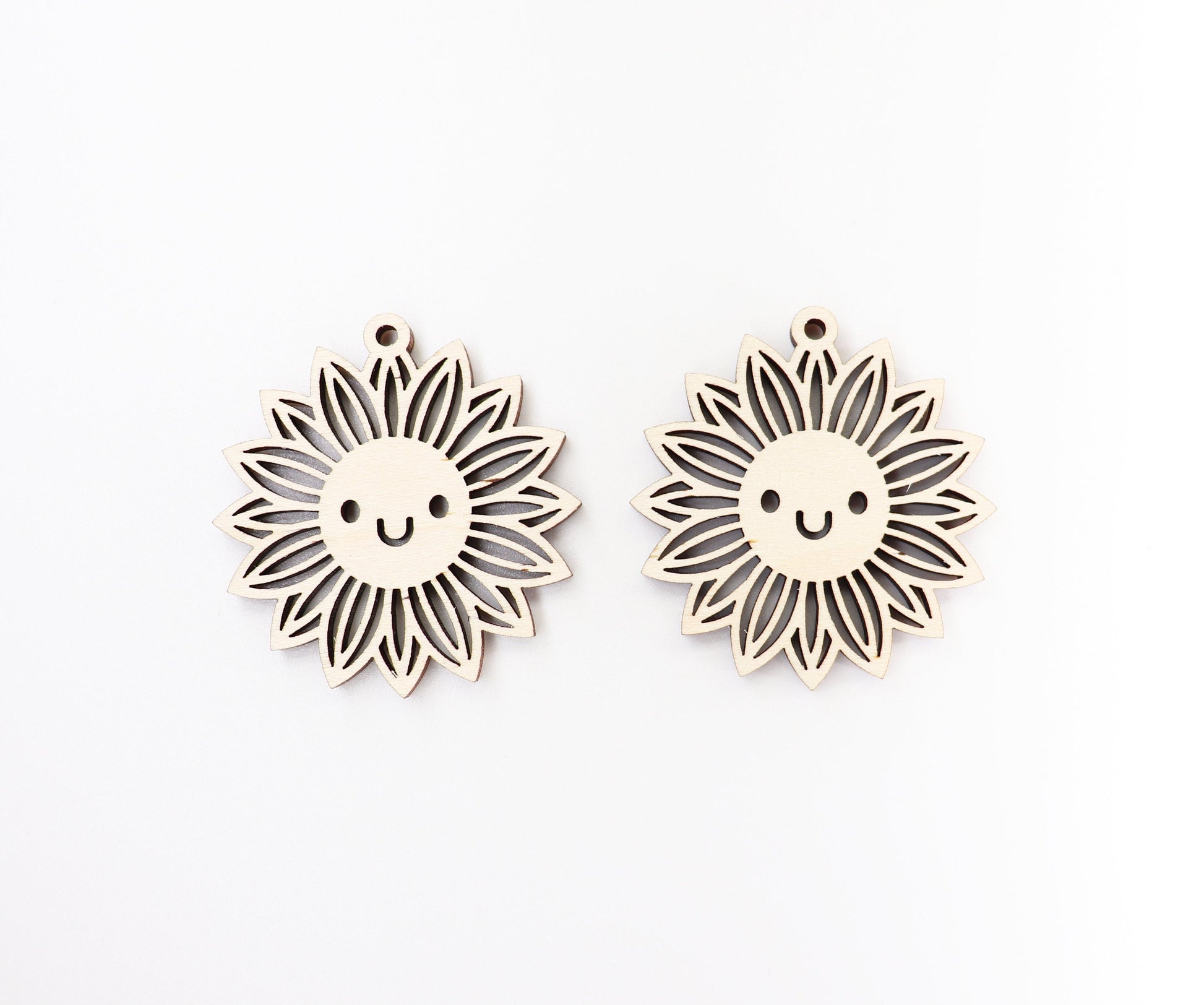 Sunflower blanks, earring blanks, wood cutouts