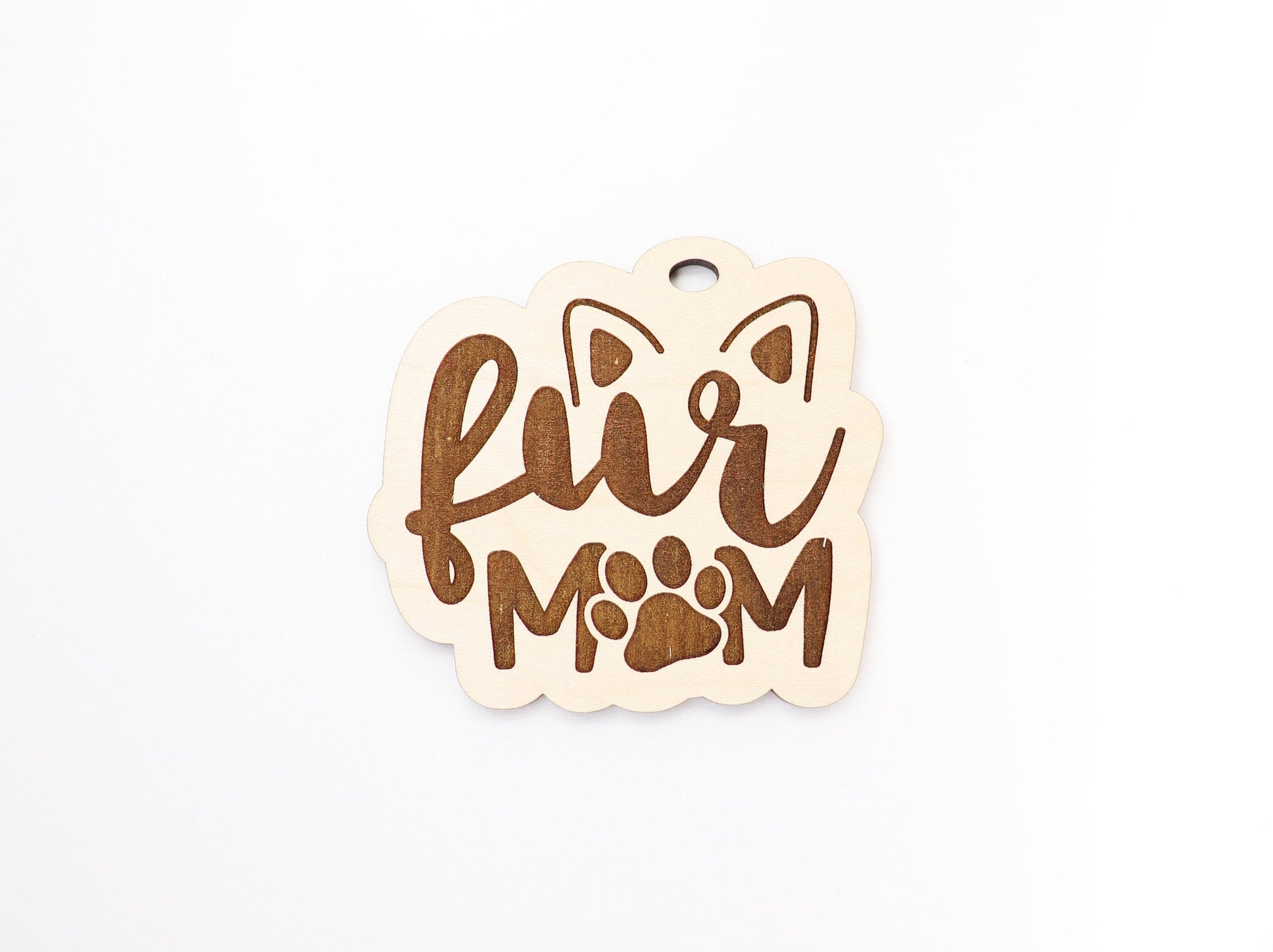 Fur mom Car charm blank,  wood blanks, wood cutouts