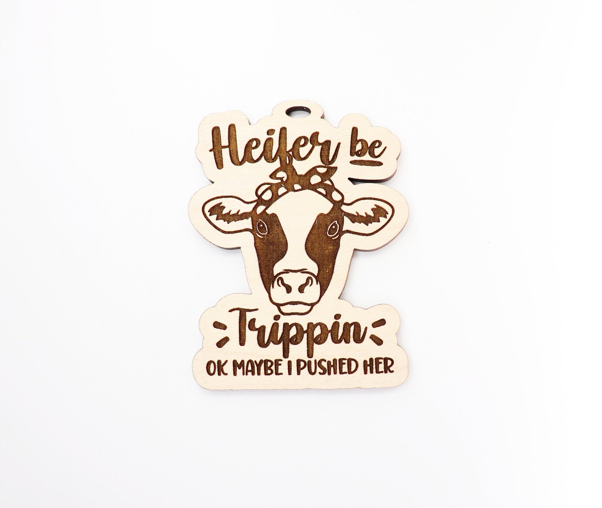 Cow car charm,  wood blanks, wood cutouts, cow cutouts