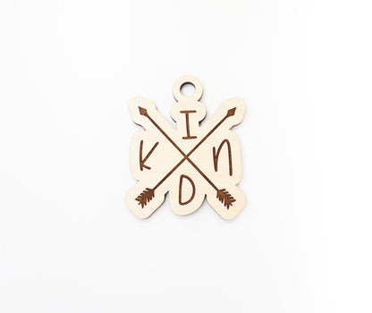 Kind car charm blank, wood blanks, wood cutouts