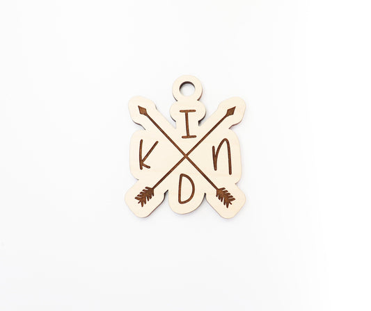 Kind car charm blank, wood blanks, wood cutouts