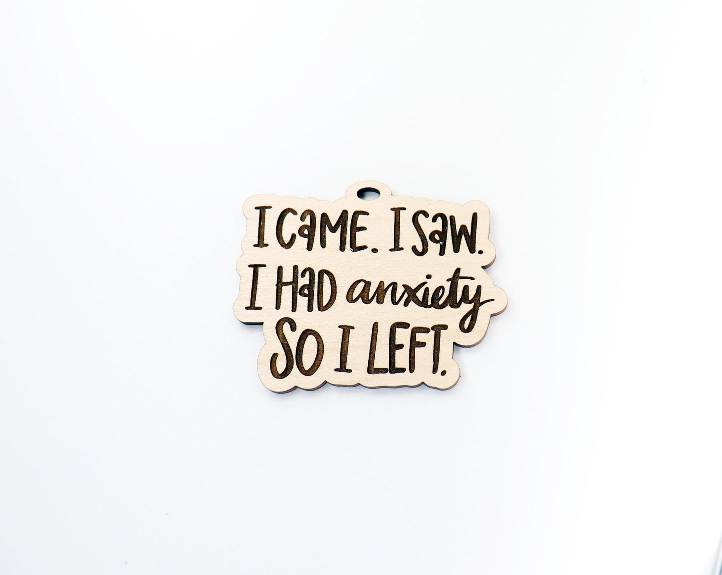 Anxiety car charm, car charm blank, wood blanks, wood cutouts