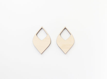 Wood Dangle earring blanks, earring findings