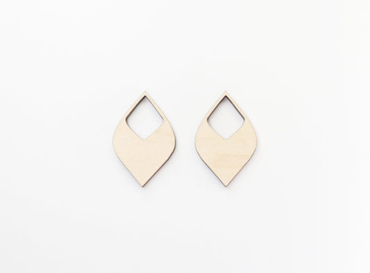 Wood Dangle earring blanks, earring findings