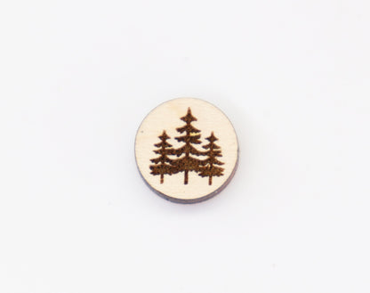 Tree studs, Wood earring blanks, DIY earrings, wood studs, sold per set