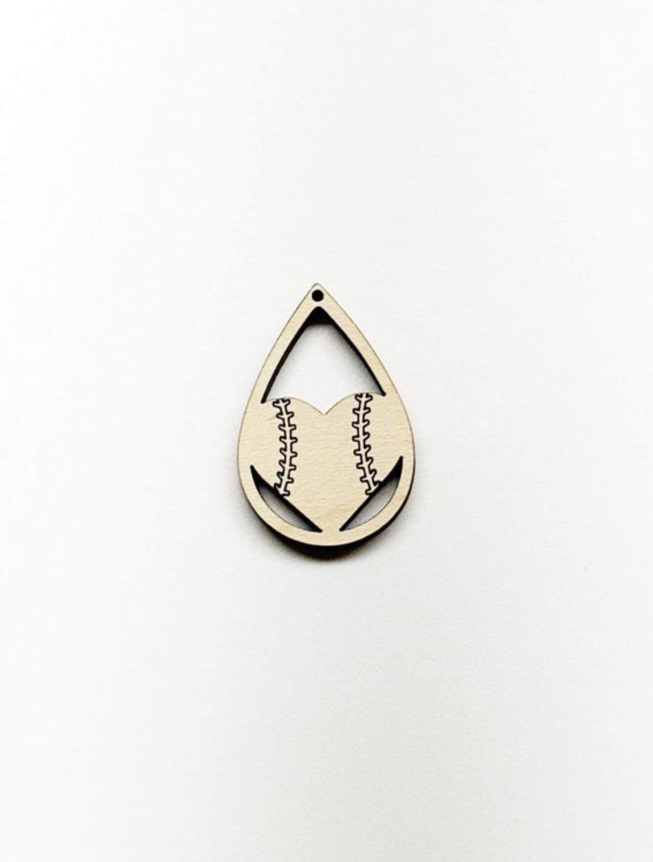 Baseball wood earring blanks, wood cutouts, earring blanks