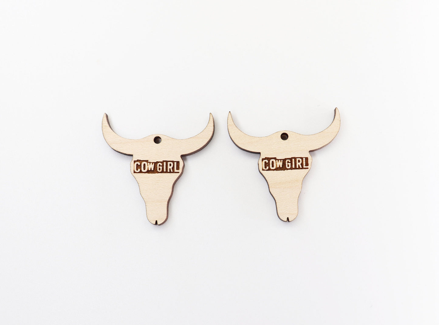 Cowgirl earring blanks, earring blanks, wood cutouts