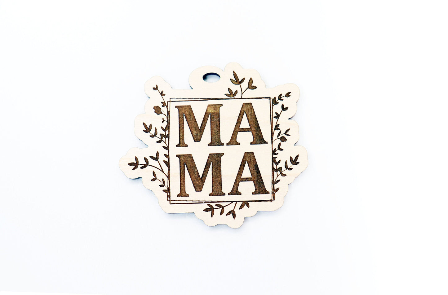 Mama Car charm blank,  wood blanks, wood cutouts, mama charm