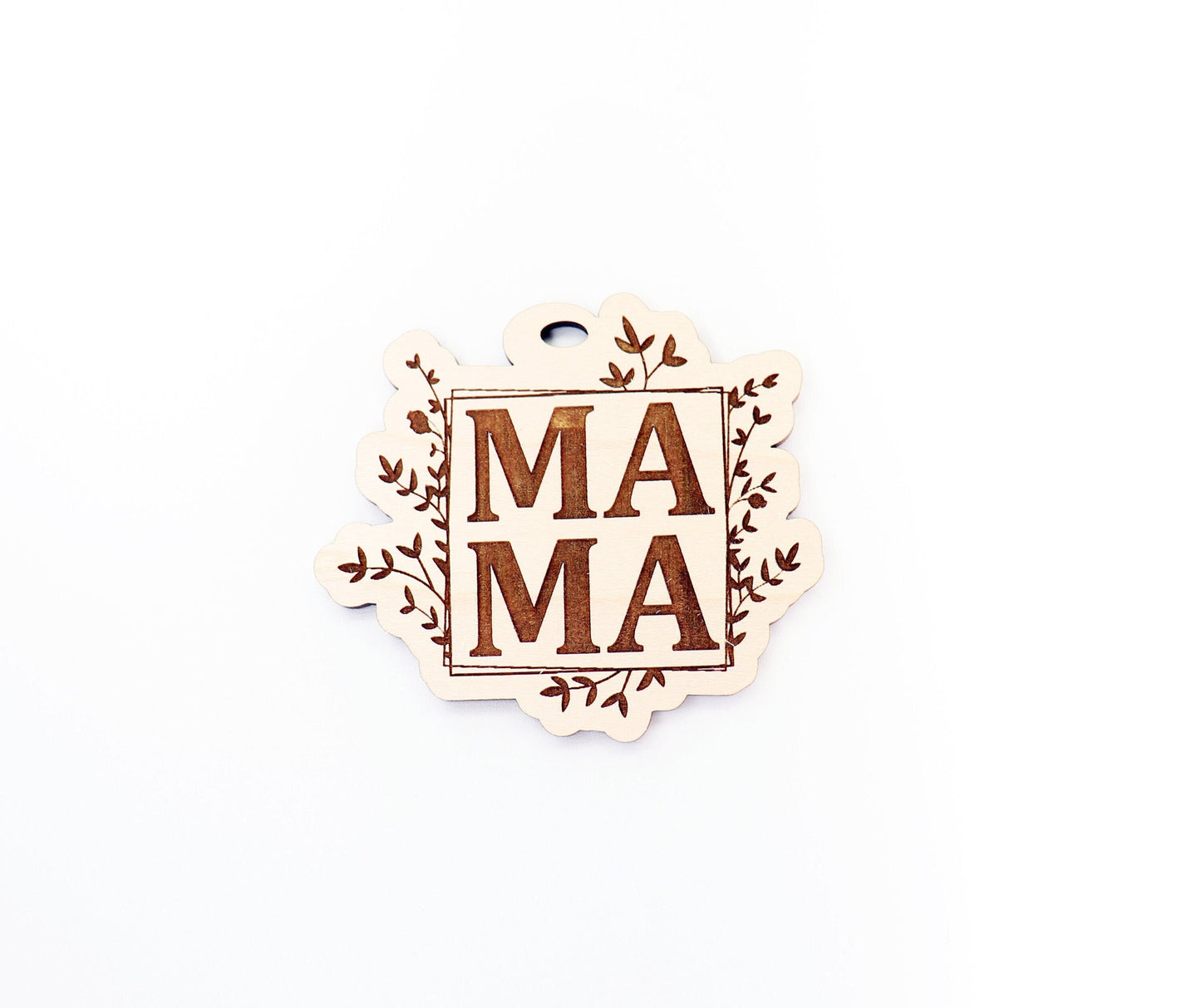 Mama Car charm blank,  wood blanks, wood cutouts, mama charm