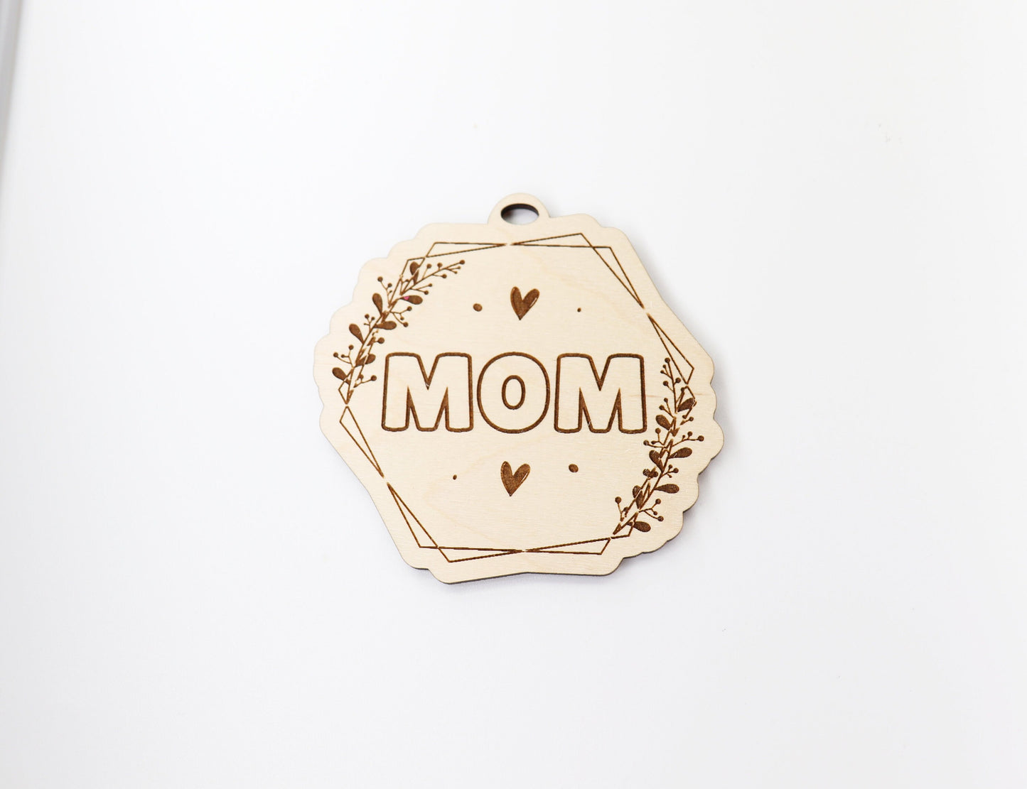 Mom car charm blank,  wood blanks, wood cutouts