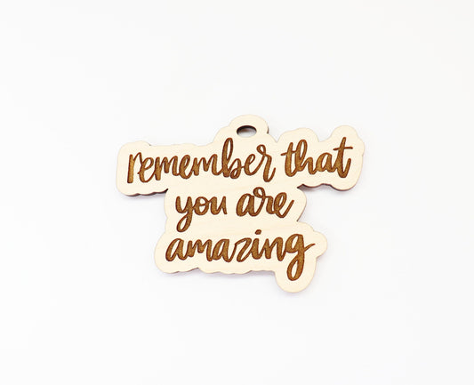 You are amazing Car charm blank,  wood blanks, wood cutouts