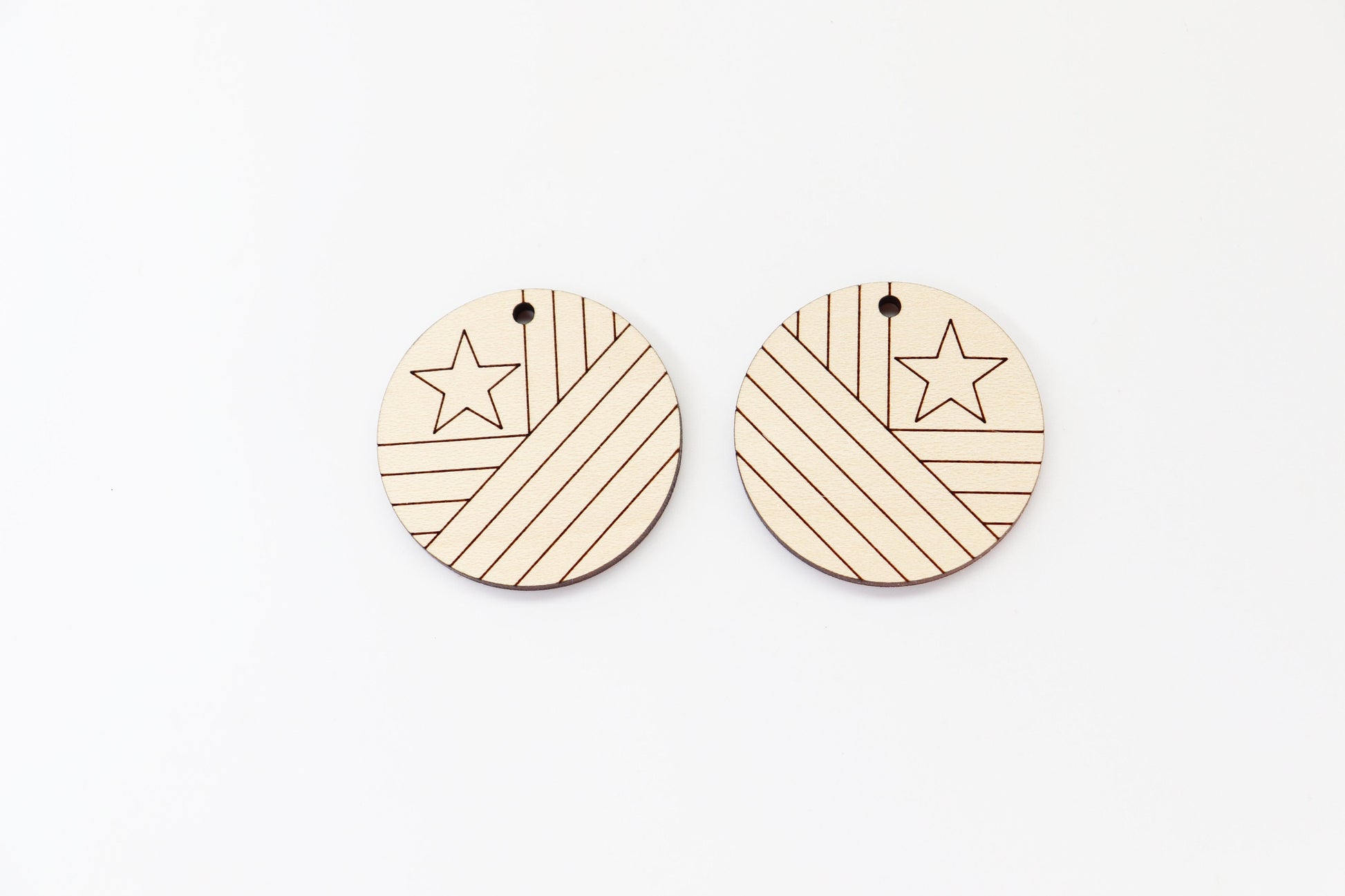 Barn quilt wood earring blanks,  wood earring blanks, sold per set