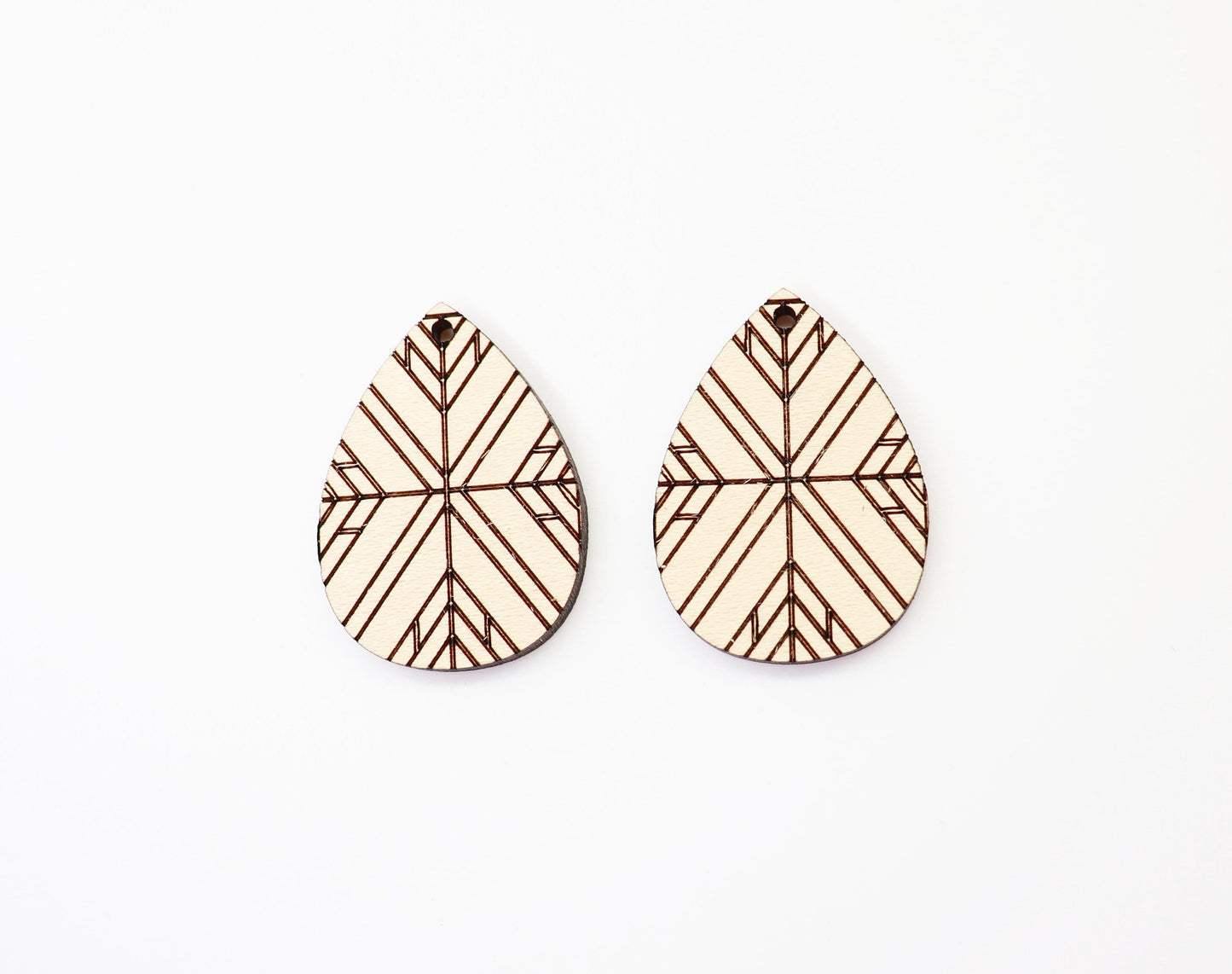 Teardrop earring blanks, wood cutouts, earring blanks