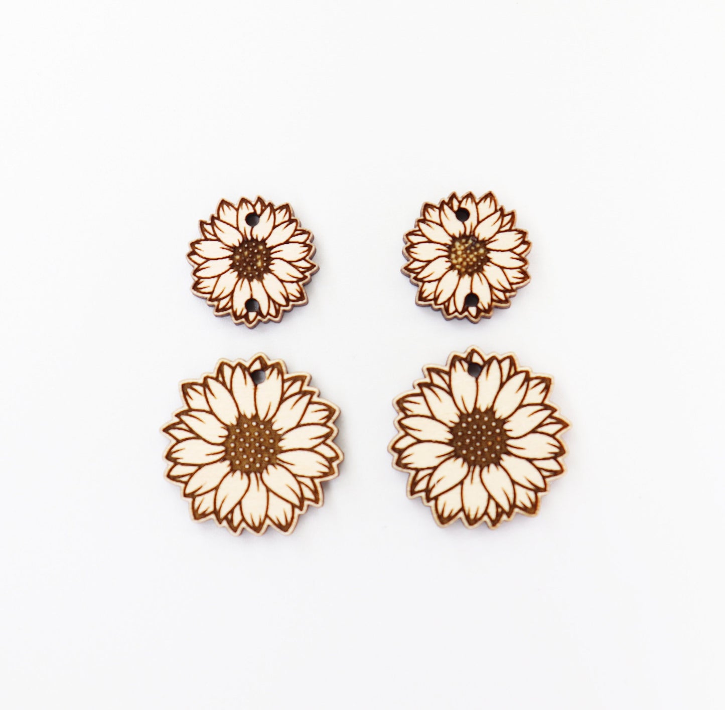 Sunflower blanks, earring blanks, wood cutouts