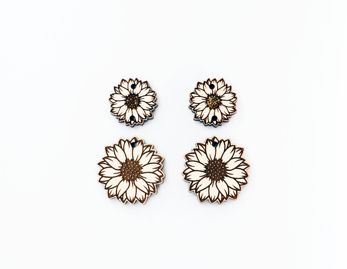 Sunflower blanks, earring blanks, wood cutouts