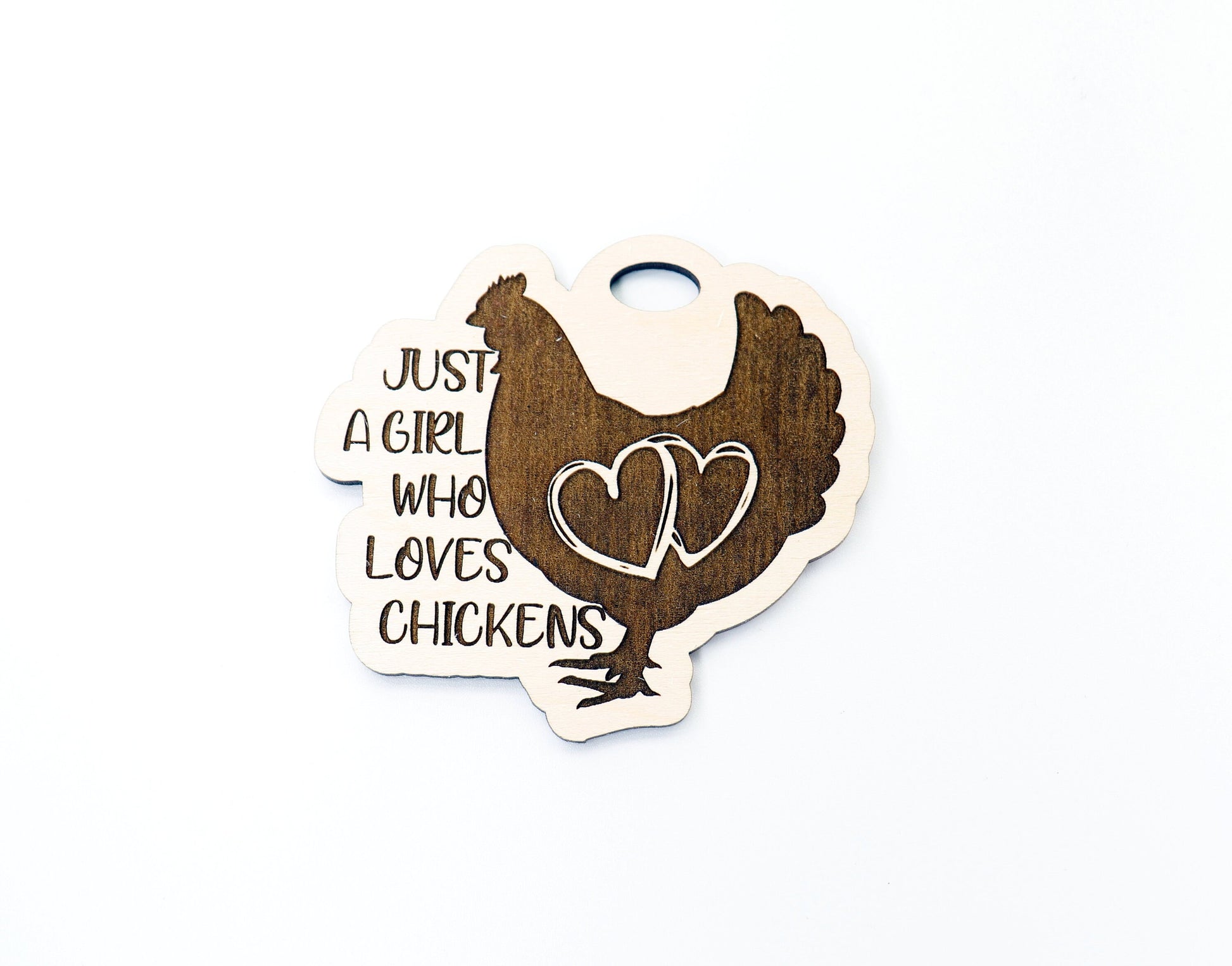 Chicken car charm,  wood blanks, wood cutouts, chicken cutouts