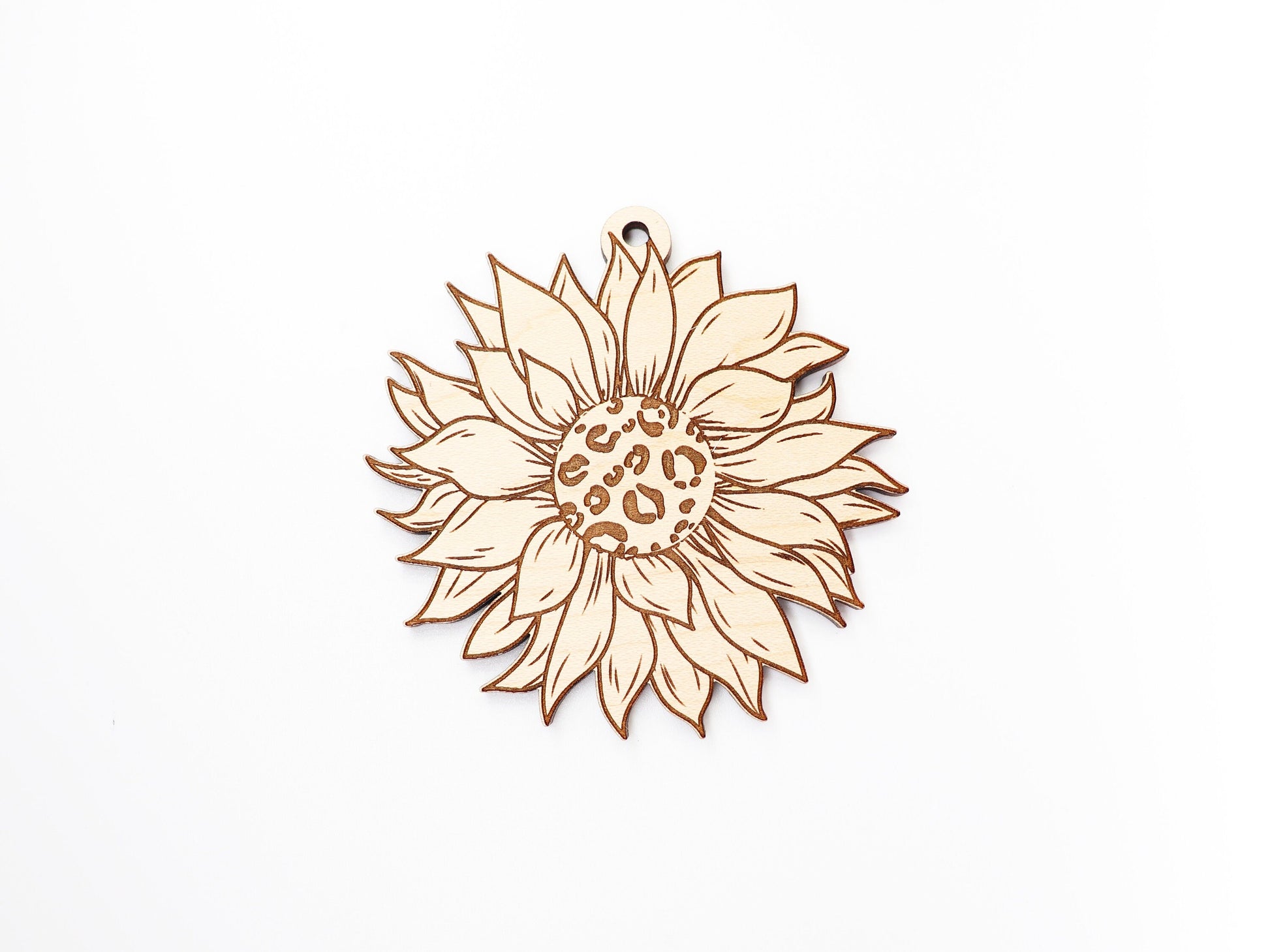 Sunflower car charm,  wood blanks, wood cutouts, flower blanks