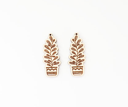 Plant earring blanks, earring blanks, wood earrings