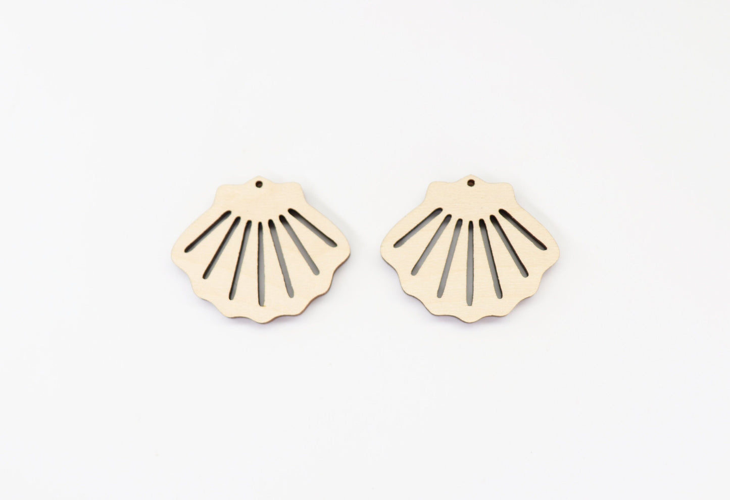 Seashell earring blanks, laser cutouts, sold per set