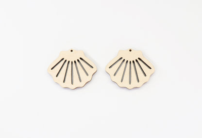 Seashell earring blanks, laser cutouts, sold per set