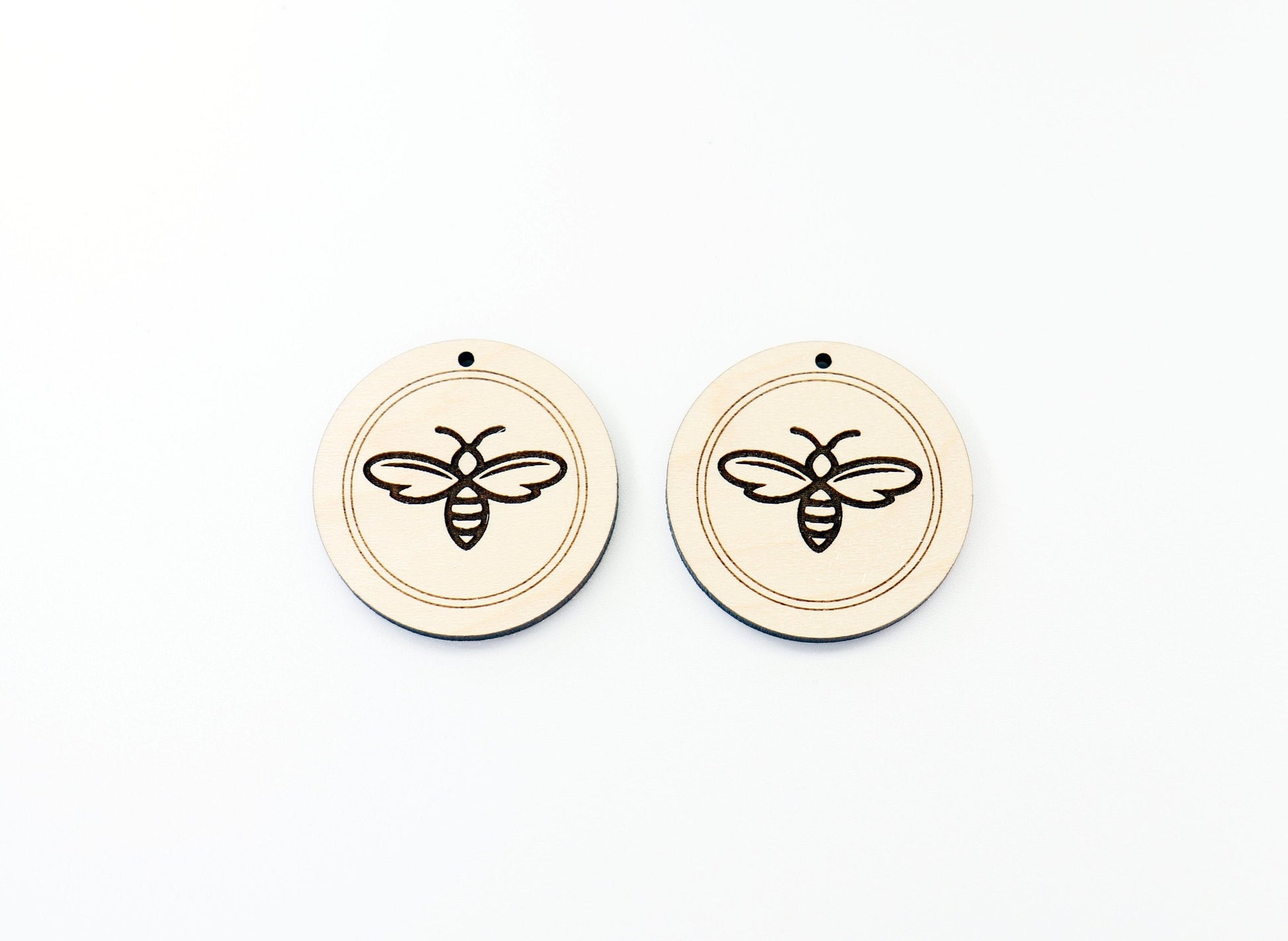 Bee earring blanks, wood cutouts, DIY earrings