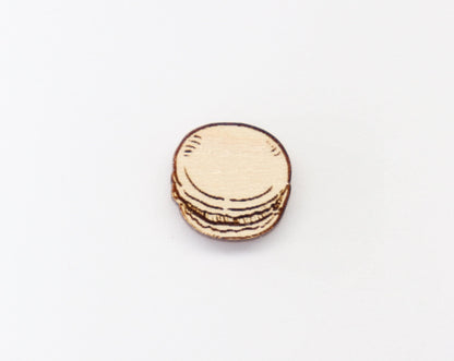 Macaroon earring blanks, DIY earrings, earring blanks, wood studs, sold per set