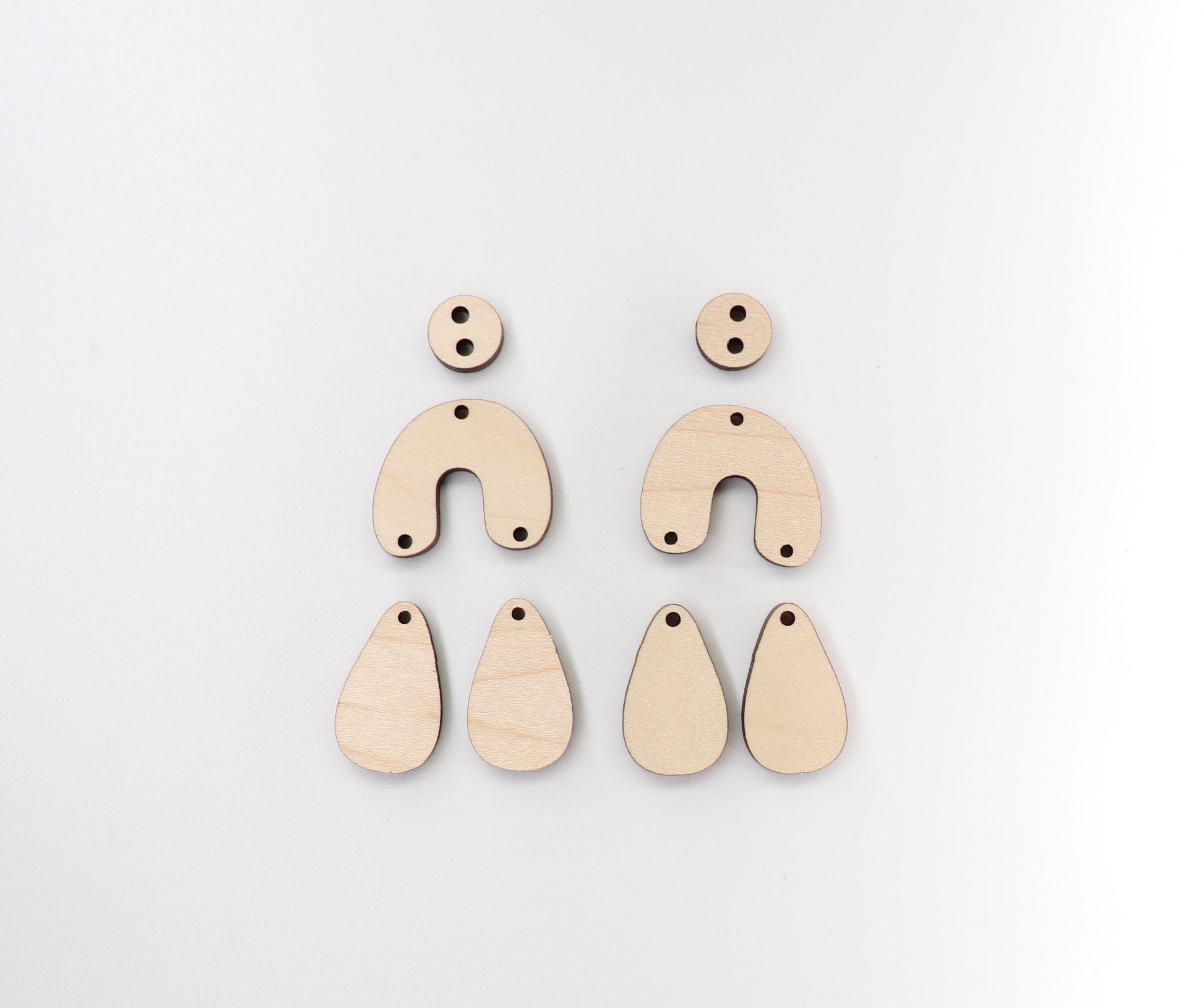 Plain earring blanks, wood earrings, earring blanks