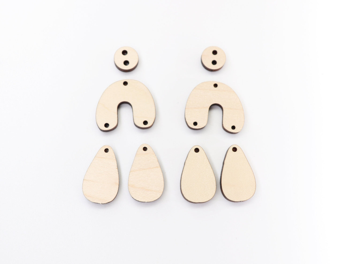 Plain earring blanks, wood earrings, earring blanks