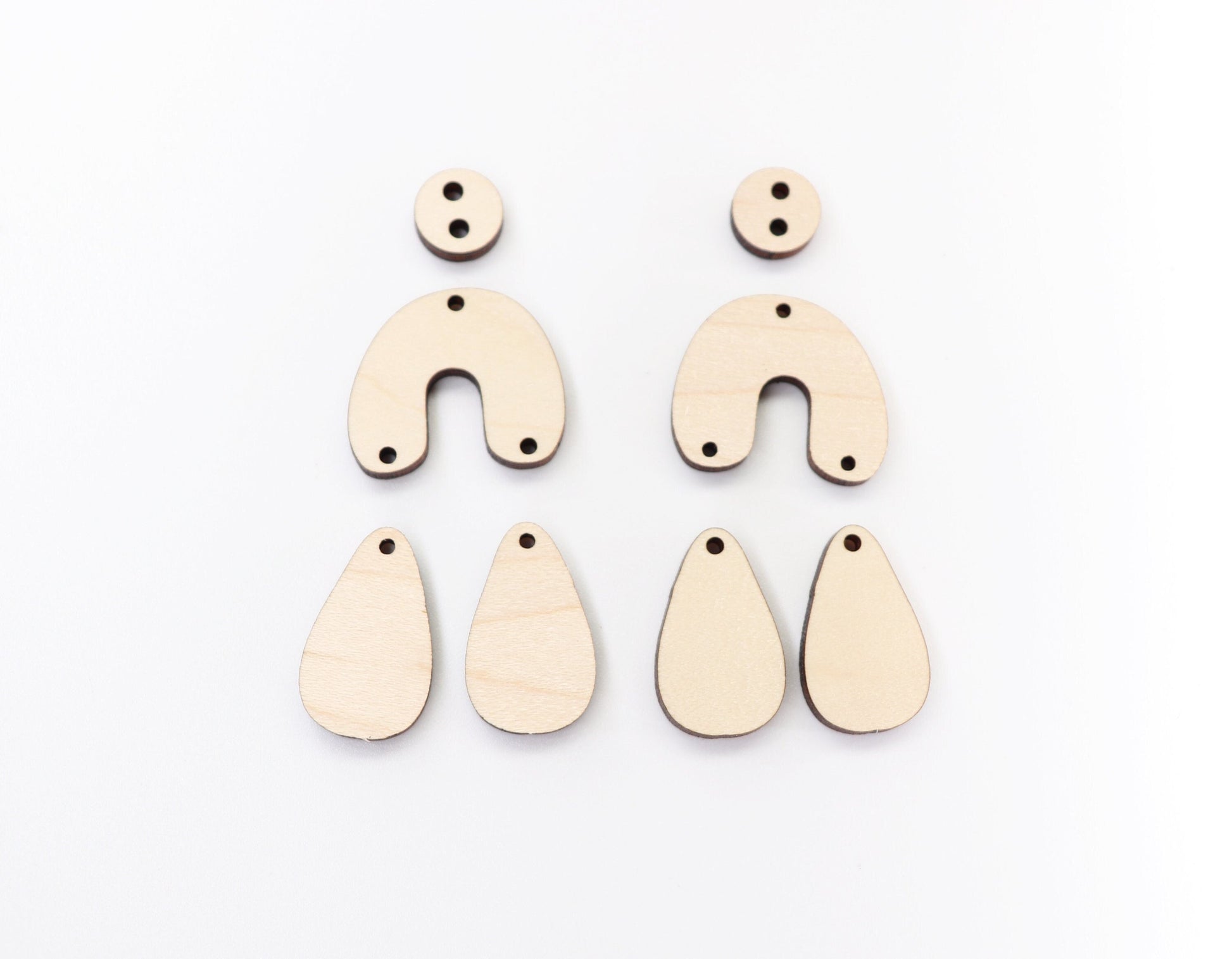 Plain earring blanks, wood earrings, earring blanks