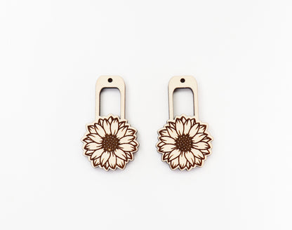 Sunflower blanks, earring blanks, wood cutouts