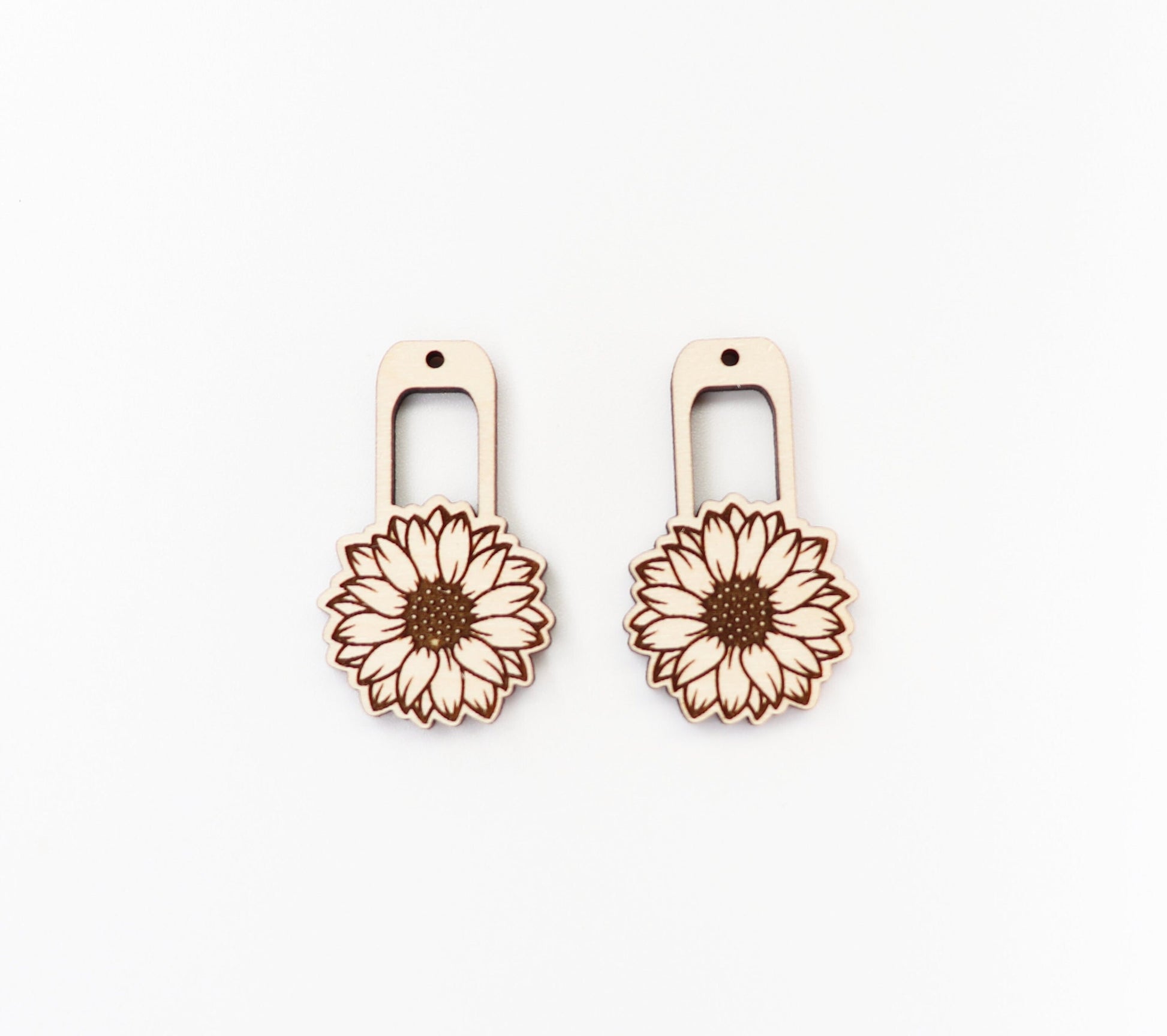 Sunflower blanks, earring blanks, wood cutouts