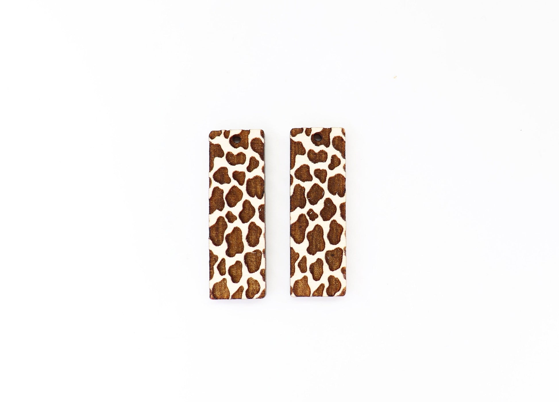 Leopard print bar blanks, earring blanks