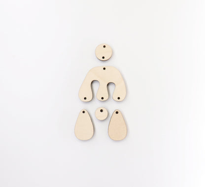 Plain earring blanks, wood earrings, earring blanks