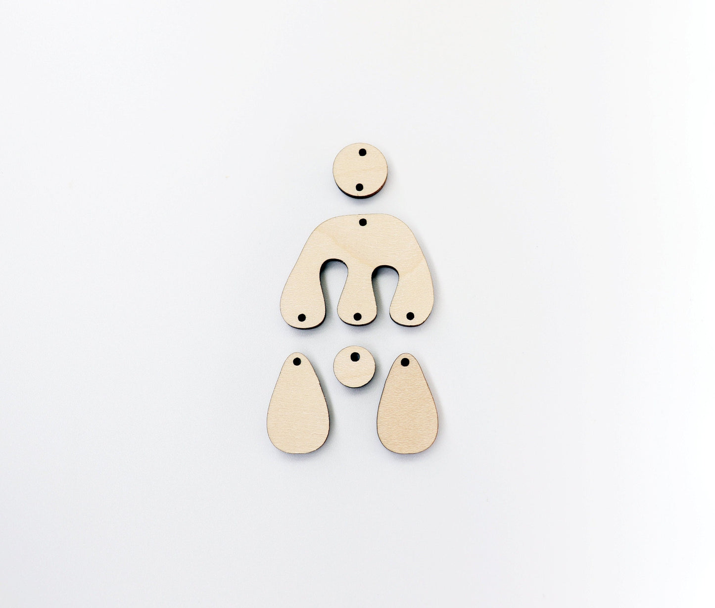 Plain earring blanks, wood earrings, earring blanks