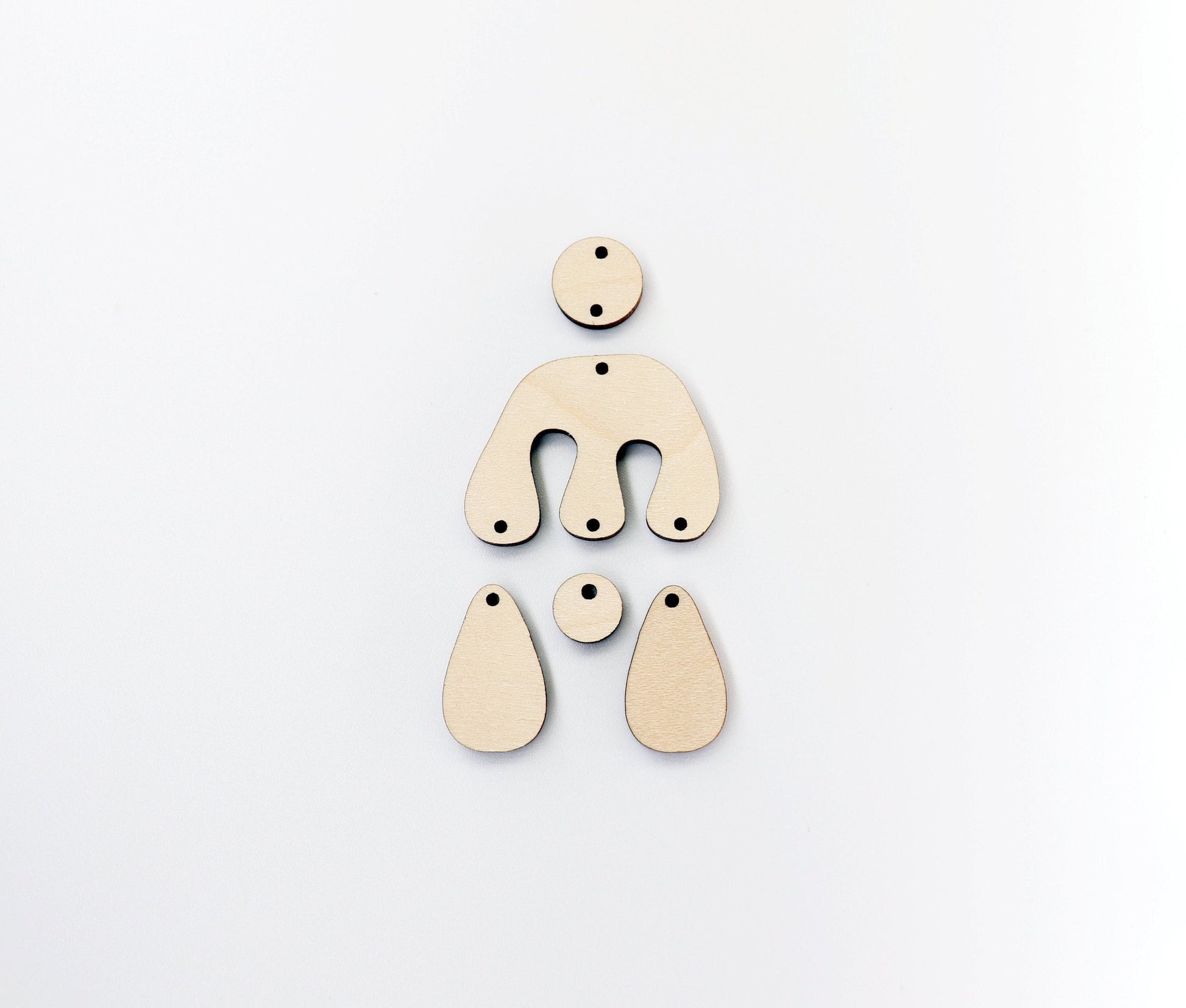 Plain earring blanks, wood earrings, earring blanks